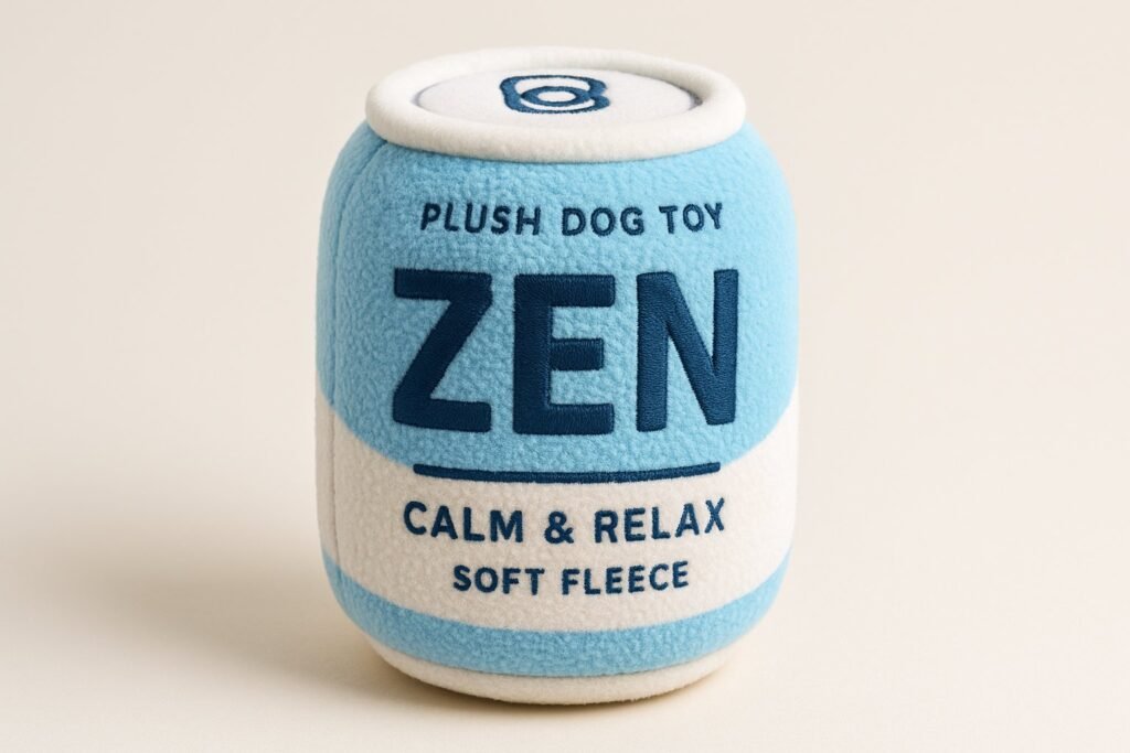 Zen Pupper Deckies Plush Toy by Nestpark, soft plush crinkle and squeak toy with durable inner mesh, made for gentle dachshund play