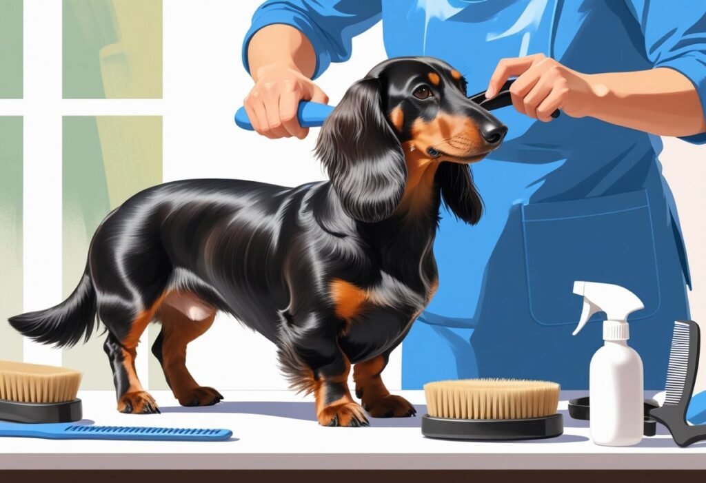 long haired dachshund grooming