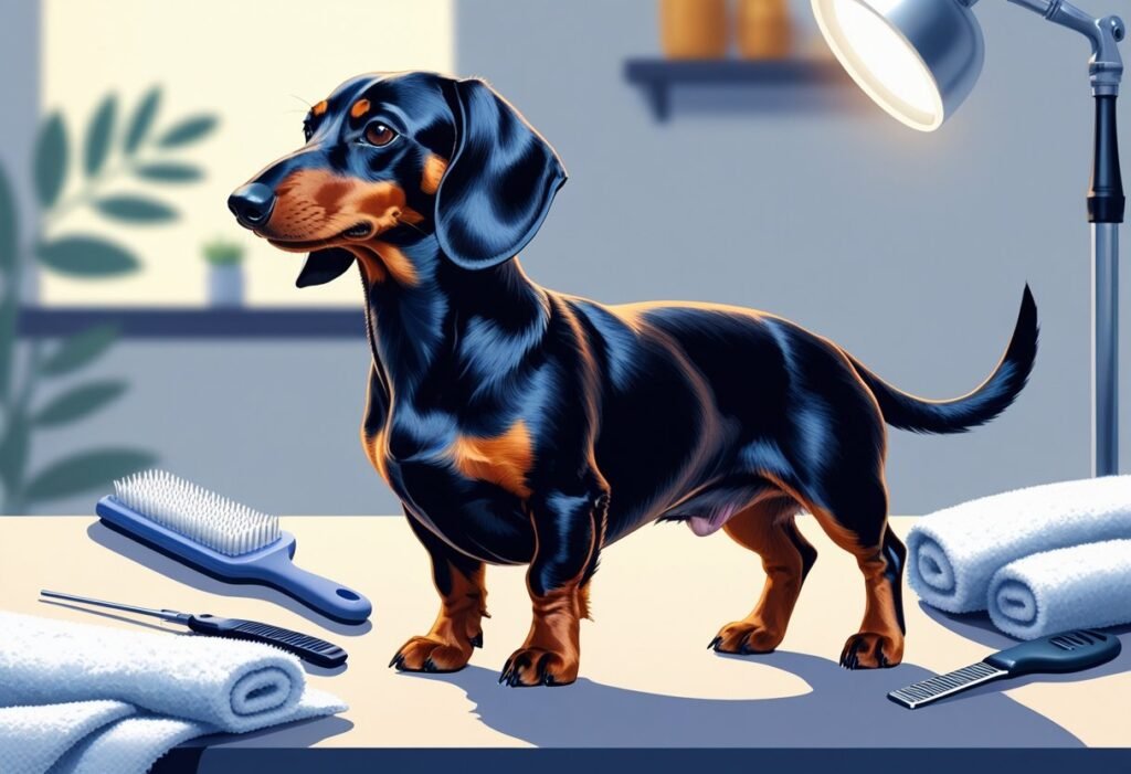 short haired dachshund grooming