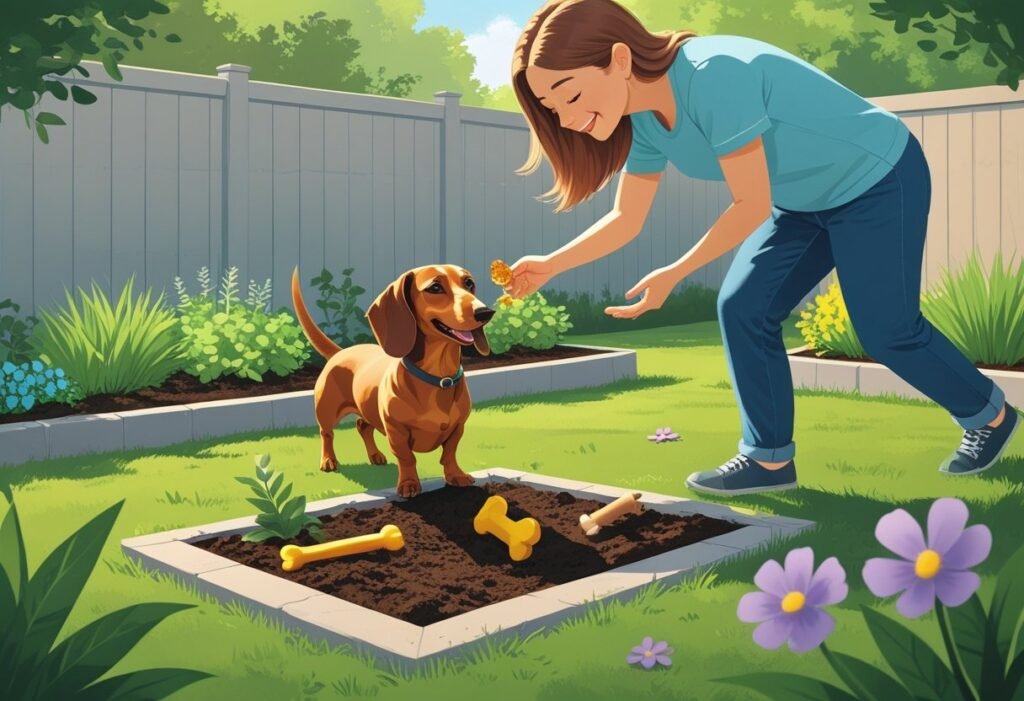 stop dachshund digging