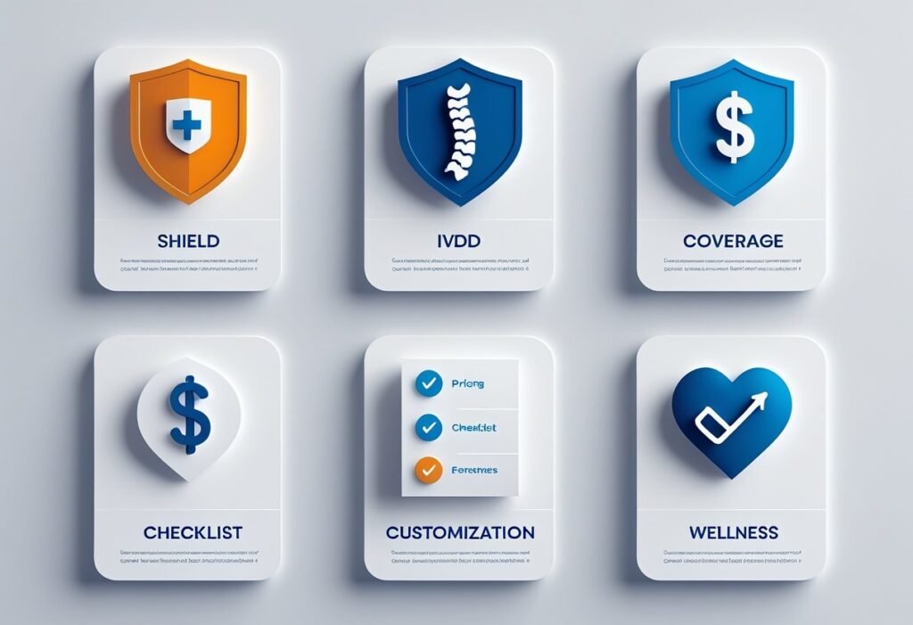 Embrace Pet Insurance Review for dachshunds. Infographic showing Embrace Pet Insurance features like IVDD coverage, customizable plans, fast claims, vet choice, and wellness add-ons for Dachshunds.