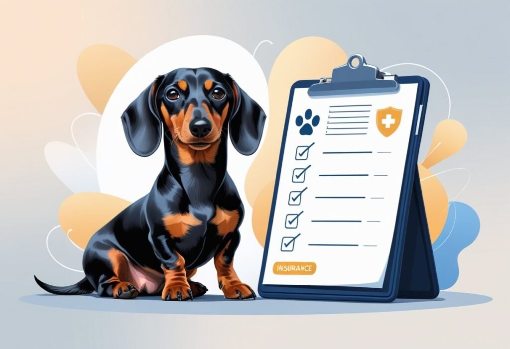 Healthy dachshund after get claim for insurance