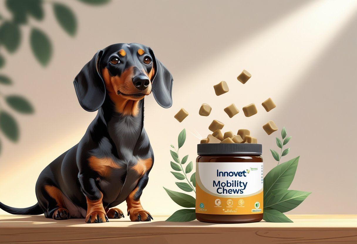 dachshund with innovet chews