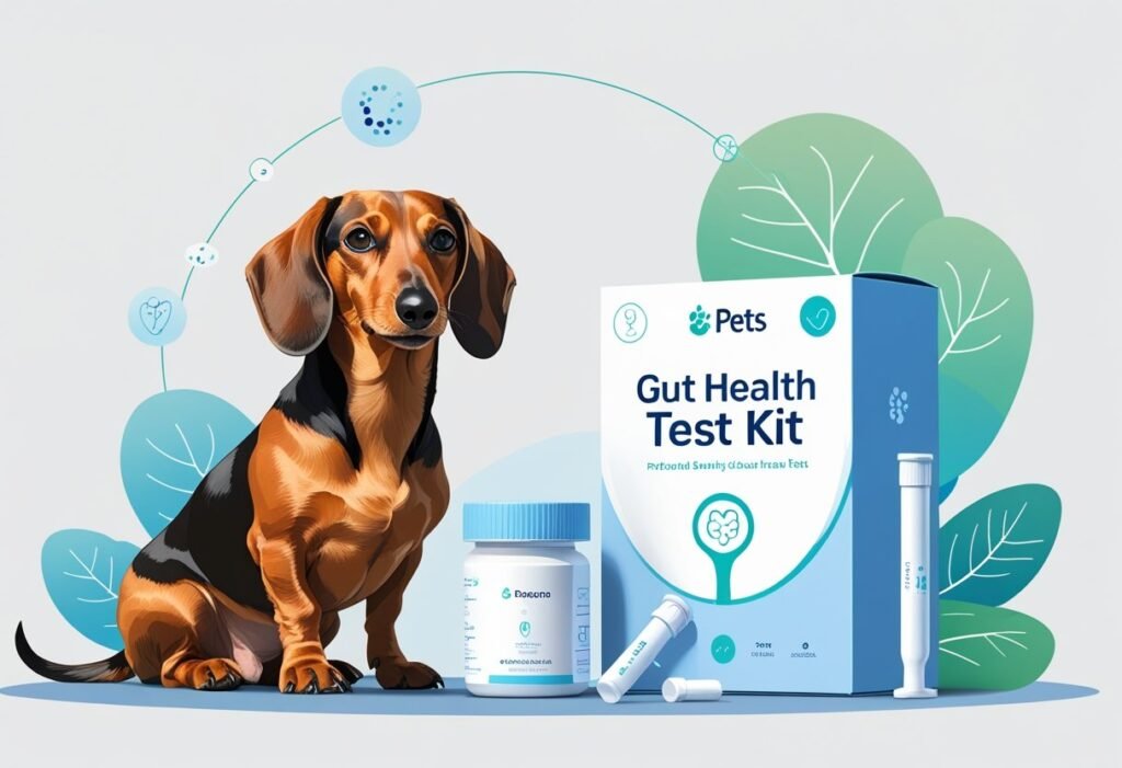 Dachshund with Animalbome gut health kit