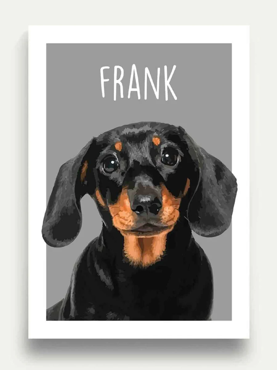 Purr & Mutt Personalized Dachshund Art — unique keepsake for dog lovers