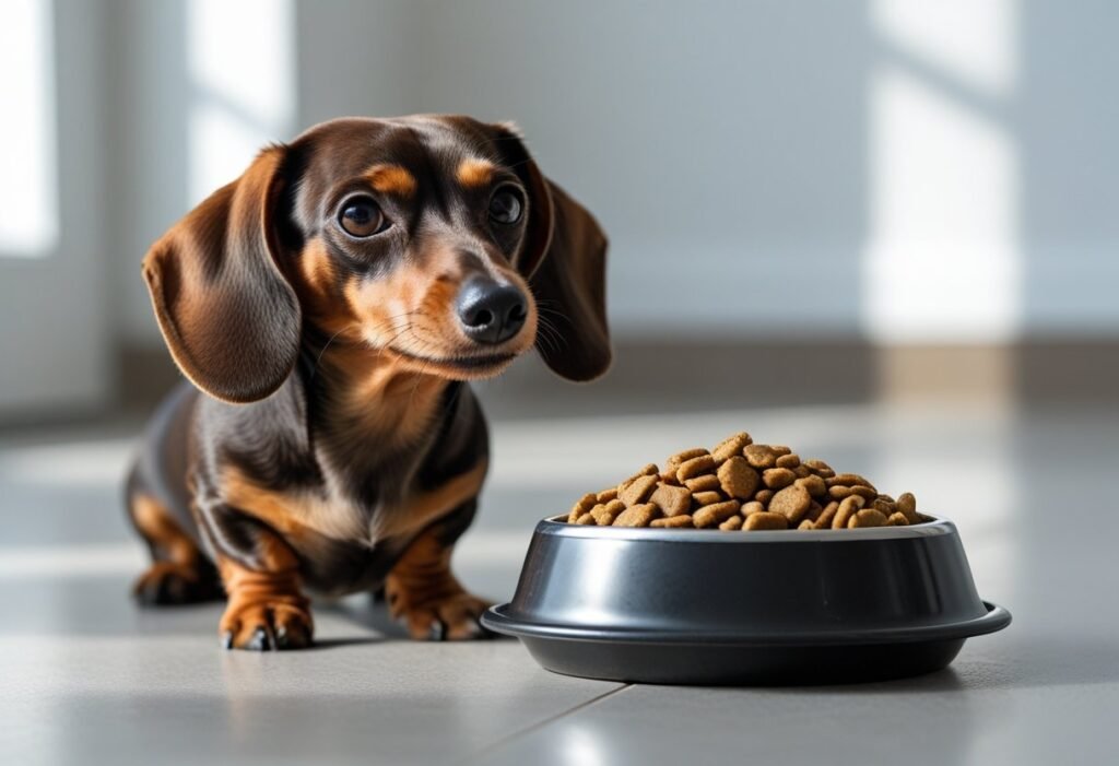 Dachshund refusing to eat kibble due to food intolerance