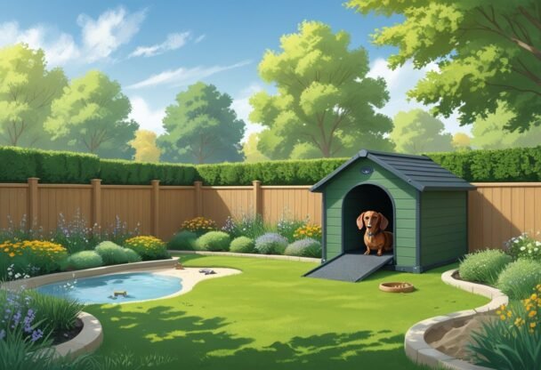 Safe Backyard for Dachshund 🐾: Create Your Doxie’s Haven  with Secure Fencing 🛡 and Fun Features 🌿